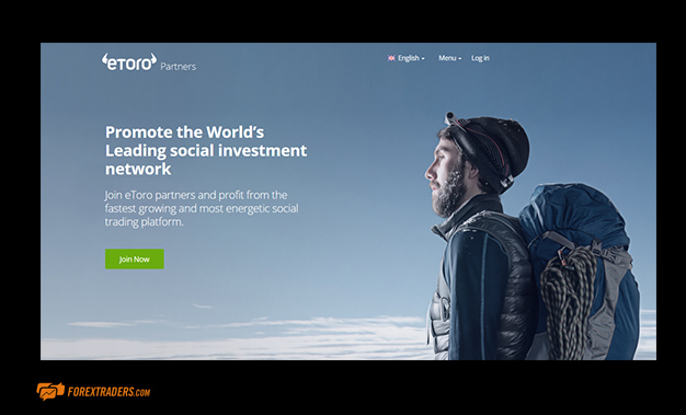 eToro Partners Home Page Screenshot