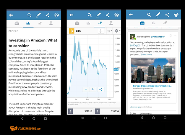 eToro Mobile Trading Screenshots
