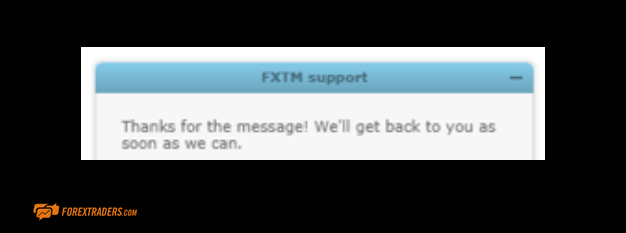 FXTM Customer Support Example