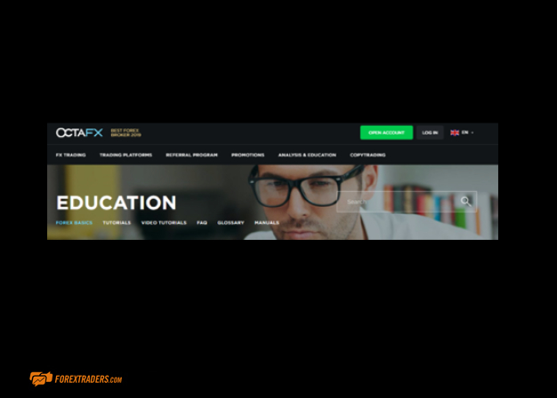 OctaFX Education Section on Website