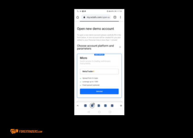 OctaFX New Demo Account