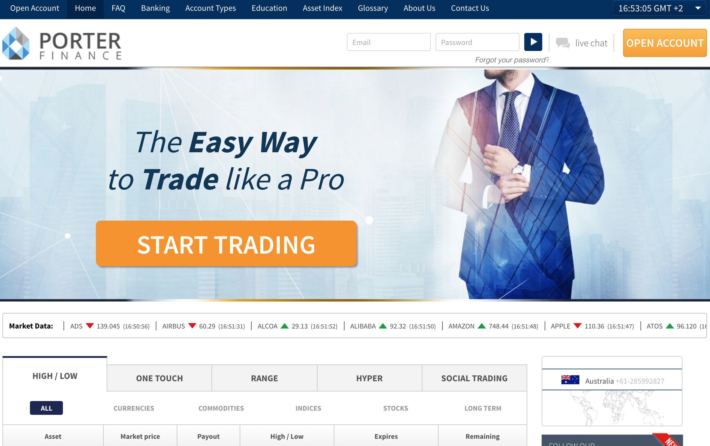 Porter Finance Website