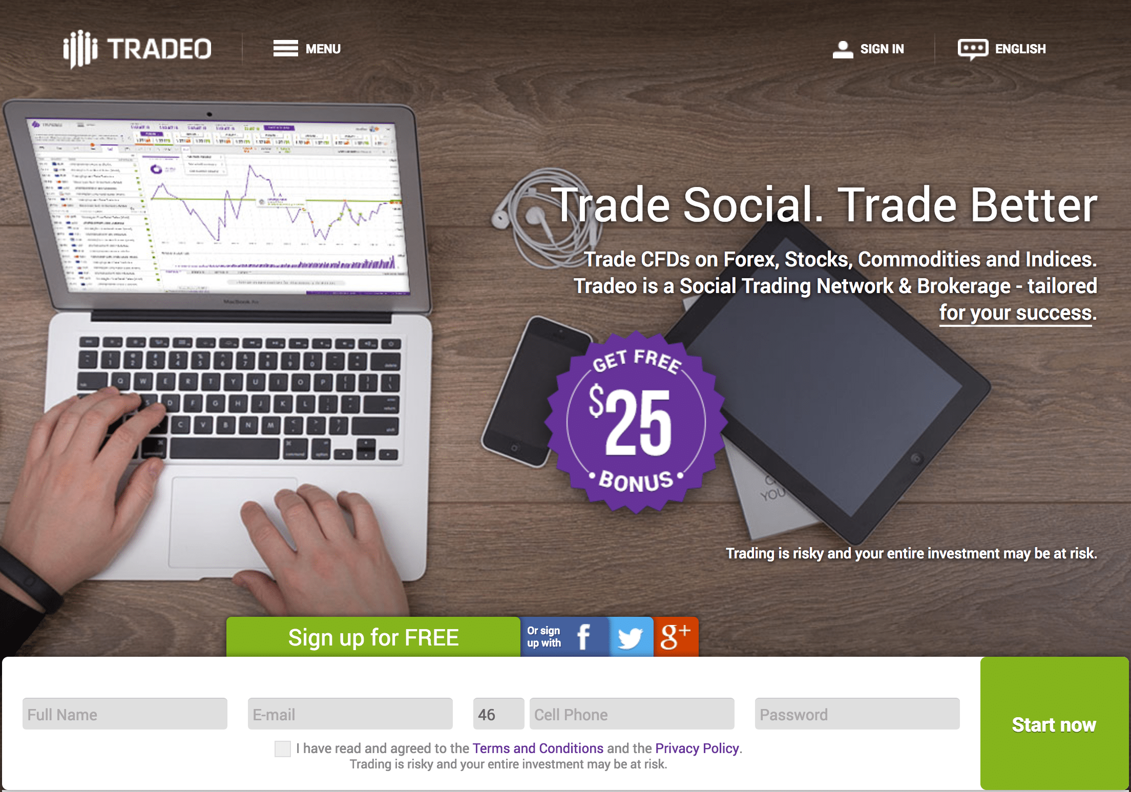 Tradeo Website