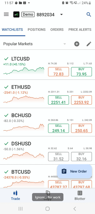 cTrader app on ios