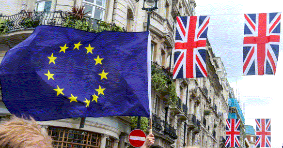 eu and uk flags