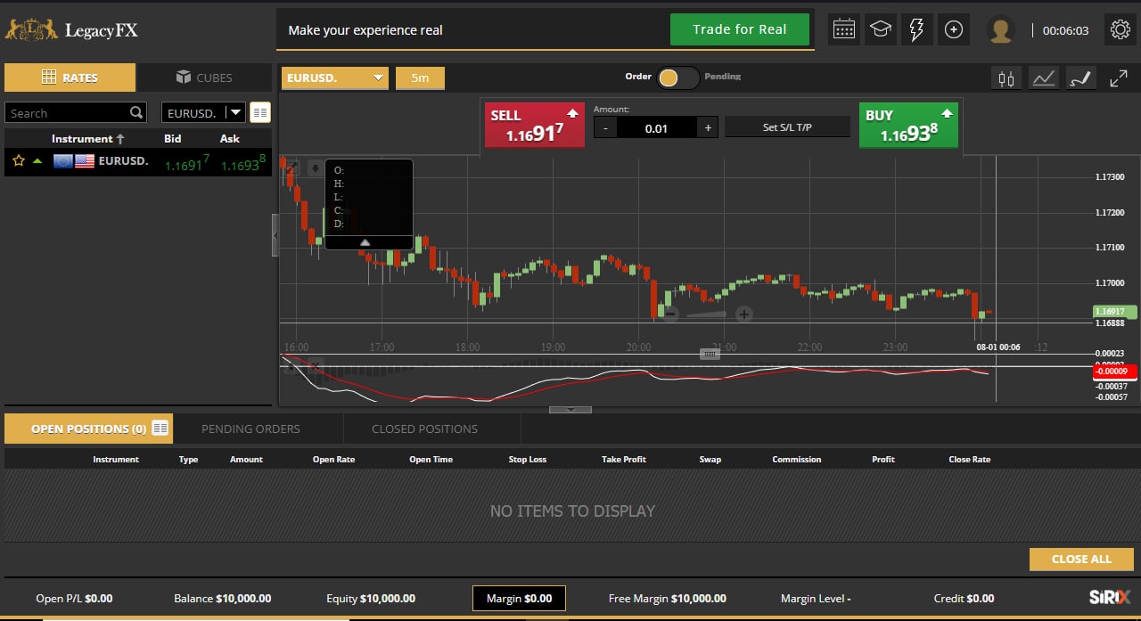 LegacyFX Trading Platform Software Screenshot