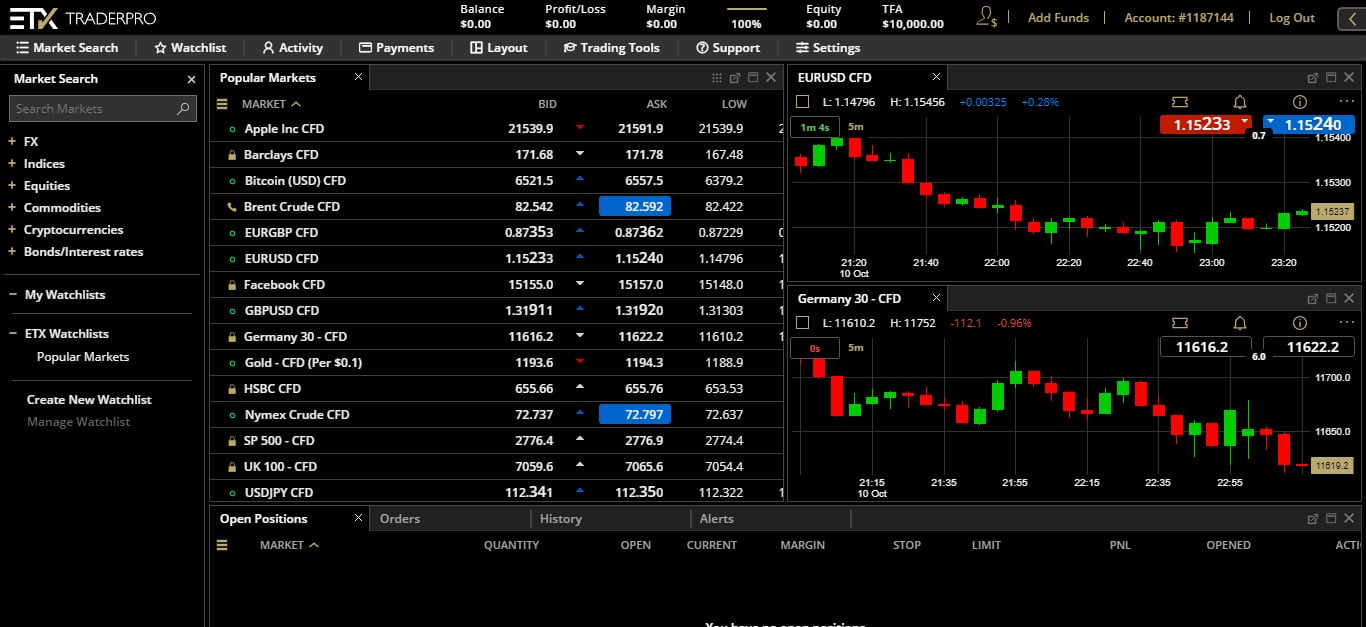 ETX Capital TradingPro Screenshot
