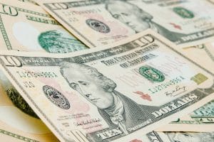 Money background with US Dollar Bills