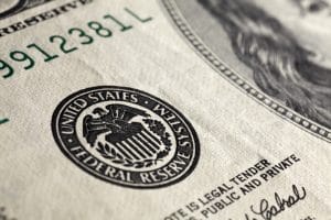 US Federal Reserve on dollar bill