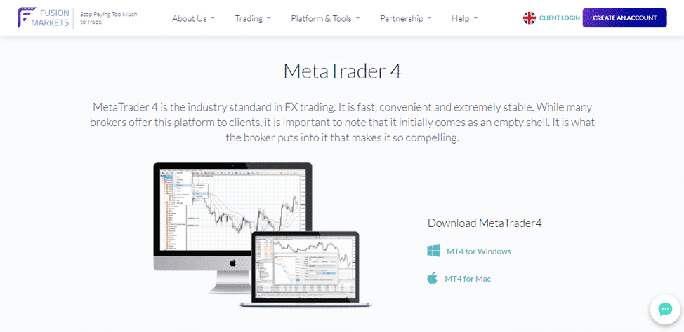 Fusion Markets MetaTrader4 