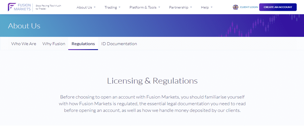 Fusion Markets Licensing and Regulations