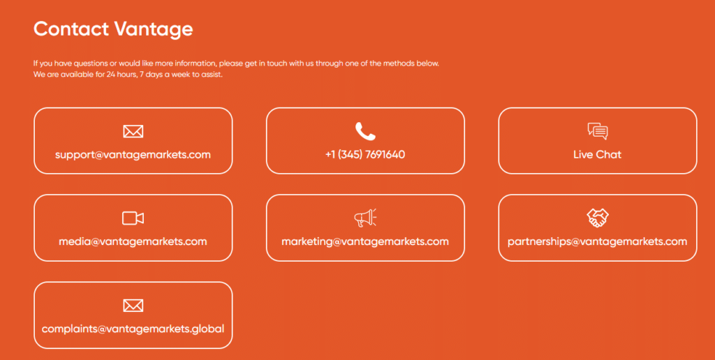 contact vantage