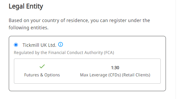 tickmill legal entity