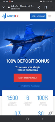 AdroFX mobile trading